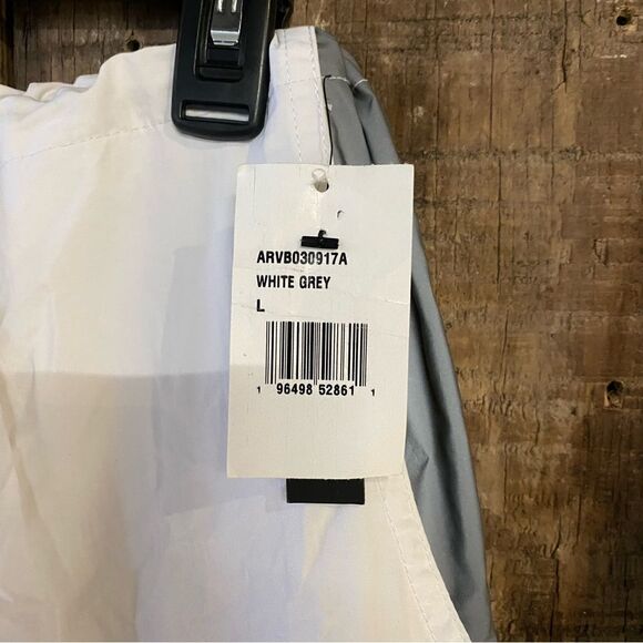 NWT AFRM Etienne Cargo Pant White Grey nylon techno loose fit Revolve L - Picture 7 of 9